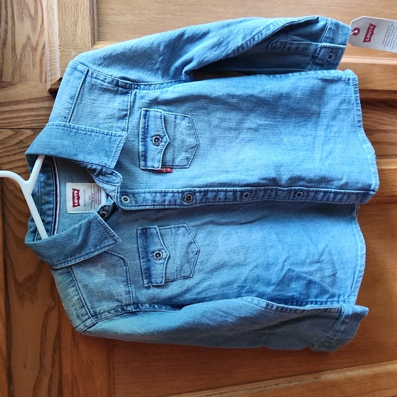 🆕️ Levi's Distressed Denim Shirt (24M Toddler) NWT - Picture 1 of 7